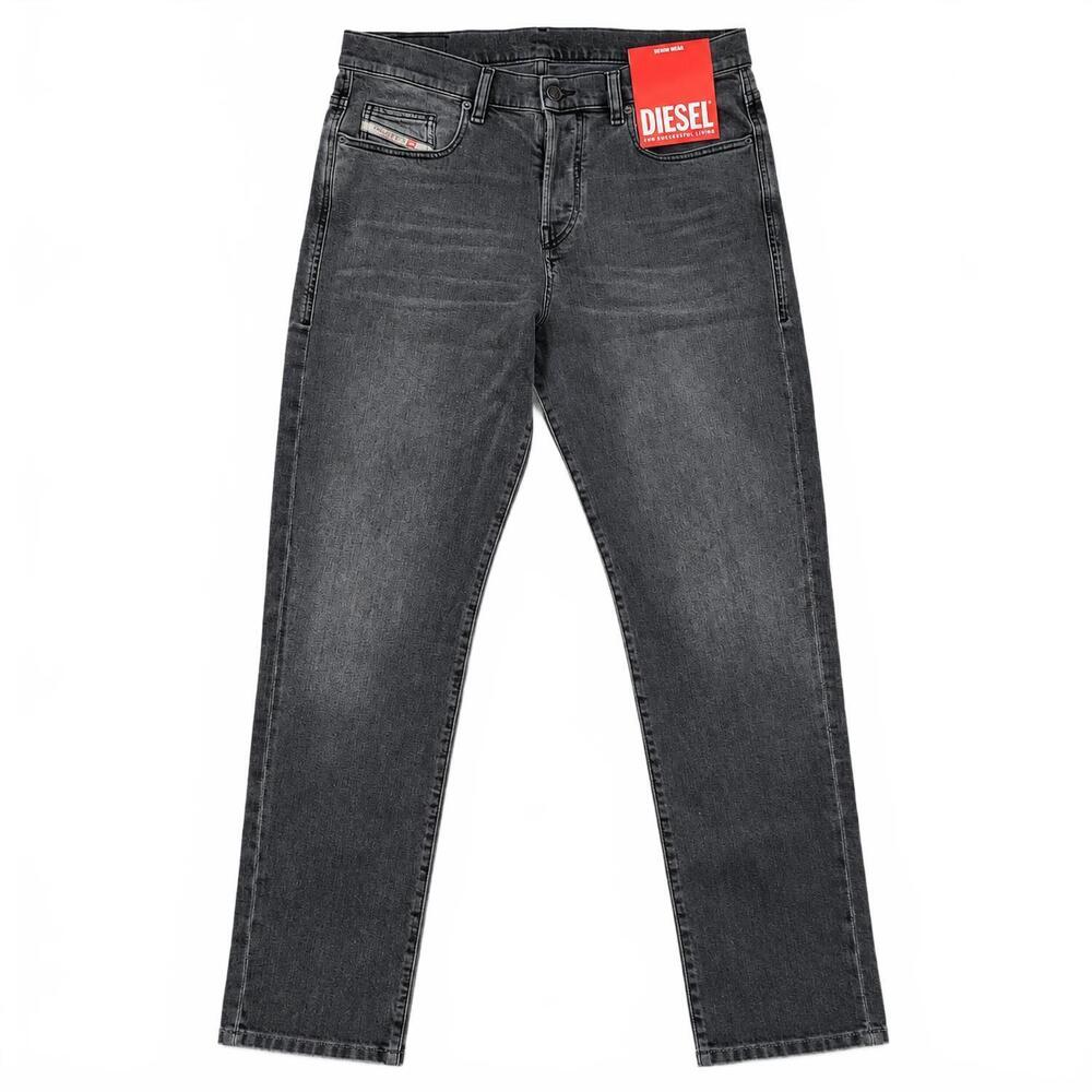 NEW DIESEL men's straight leg denim jeans in gray